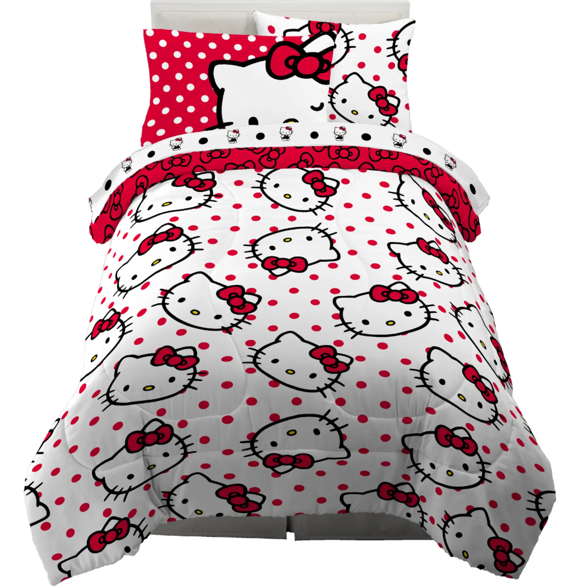 Franco Manufacturing Co Inc Hello Kitty Polka Dot Party Bedding Set
