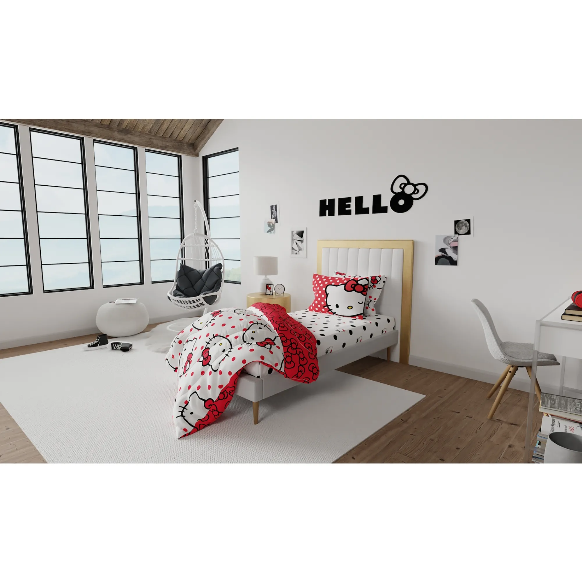 Franco Manufacturing Co Inc Hello Kitty Polka Dot Party Bedding Set