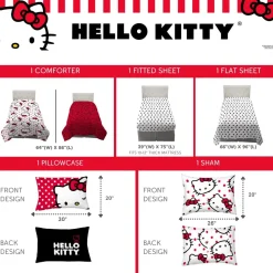 Franco Manufacturing Co Inc Hello Kitty Polka Dot Party Bedding Set