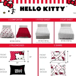 Franco Manufacturing Co Inc Hello Kitty Polka Dot Party Bedding Set