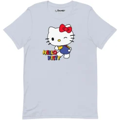 Printful Hello Kitty Primary Logo T-Shirt Light Blue