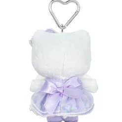 Global Original Hello Kitty Purple Plush Mascot Keychain (50th Anniv. Floral Series)