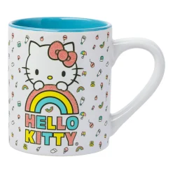 Silver Buffalo Hello Kitty Rainbow Glitter Ceramic Mug