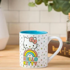 Silver Buffalo Hello Kitty Rainbow Glitter Ceramic Mug