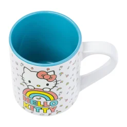 Silver Buffalo Hello Kitty Rainbow Glitter Ceramic Mug