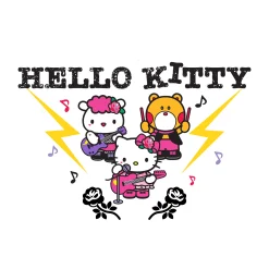 Printful Hello Kitty Rock Show Trio Tee