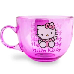 Silver Buffalo LLC Hello Kitty Signature Pink Glass Mug