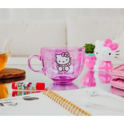 Silver Buffalo LLC Hello Kitty Signature Pink Glass Mug