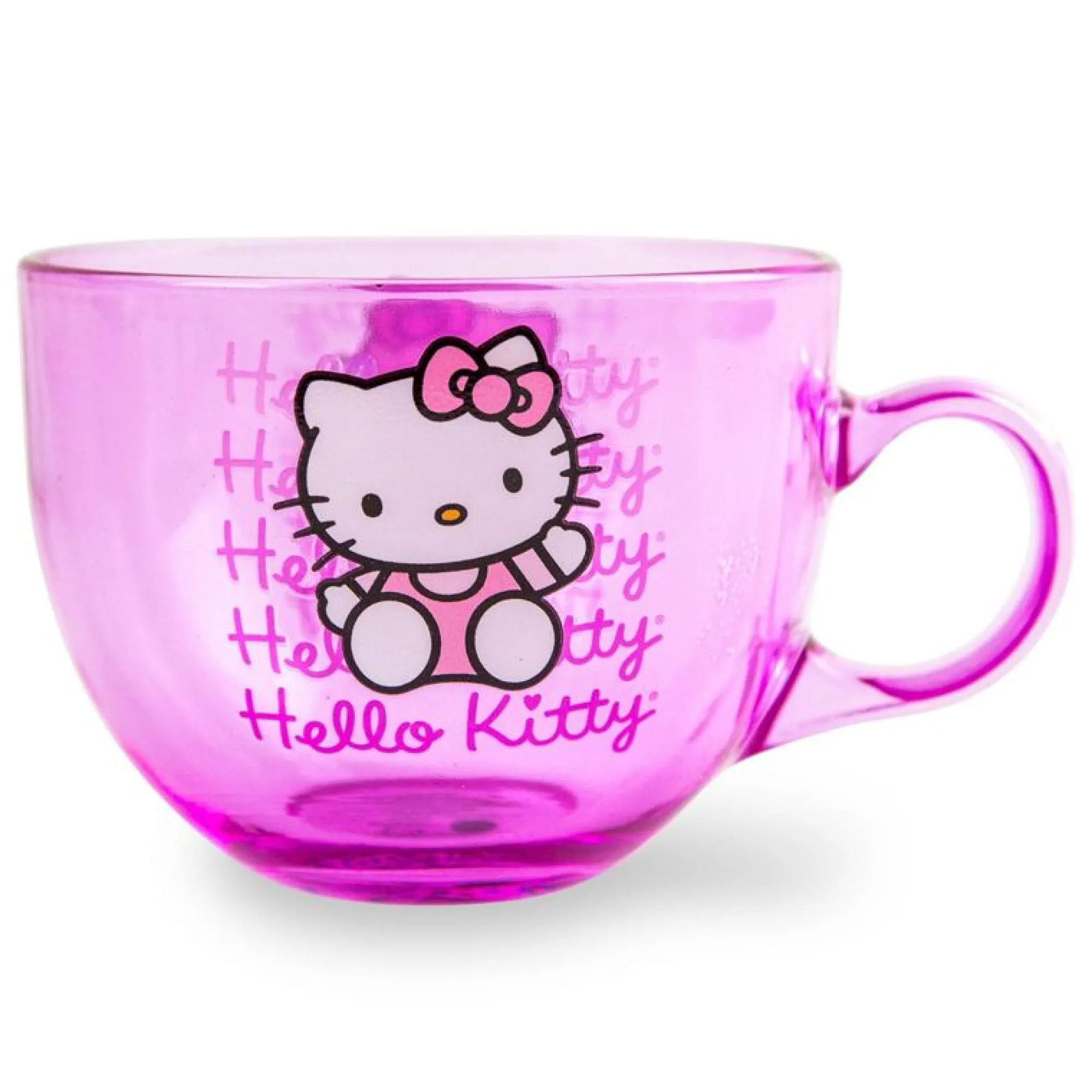 Silver Buffalo LLC Hello Kitty Signature Pink Glass Mug