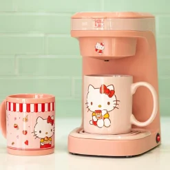 Uncanny Brands Wholesale Hello Kitty Single Cup Coffee Maker 3-Piece Gift Set