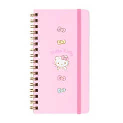 Japan Original Hello Kitty Slim Spiral Notebook (Elastic Closure)