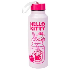 Silver Buffalo Hello Kitty Stainless Steel Water Bottle (Strawberry Milk)