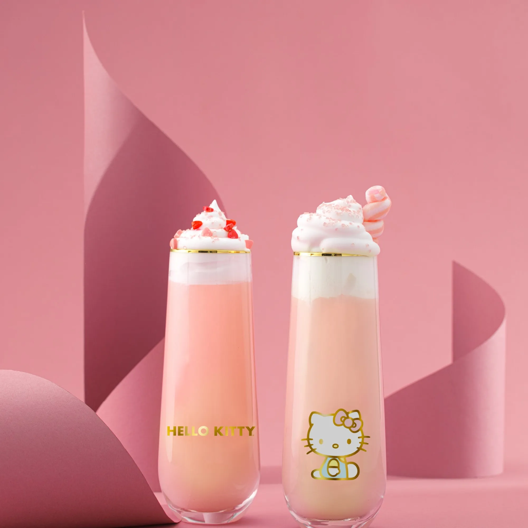 JoyJolt Hello Kitty Stay Gold Stemless Flutes (Set of 4)