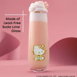 JoyJolt Hello Kitty Stay Gold Stemless Flutes (Set of 4)