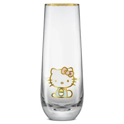 JoyJolt Hello Kitty Stay Gold Stemless Flutes (Set of 4)