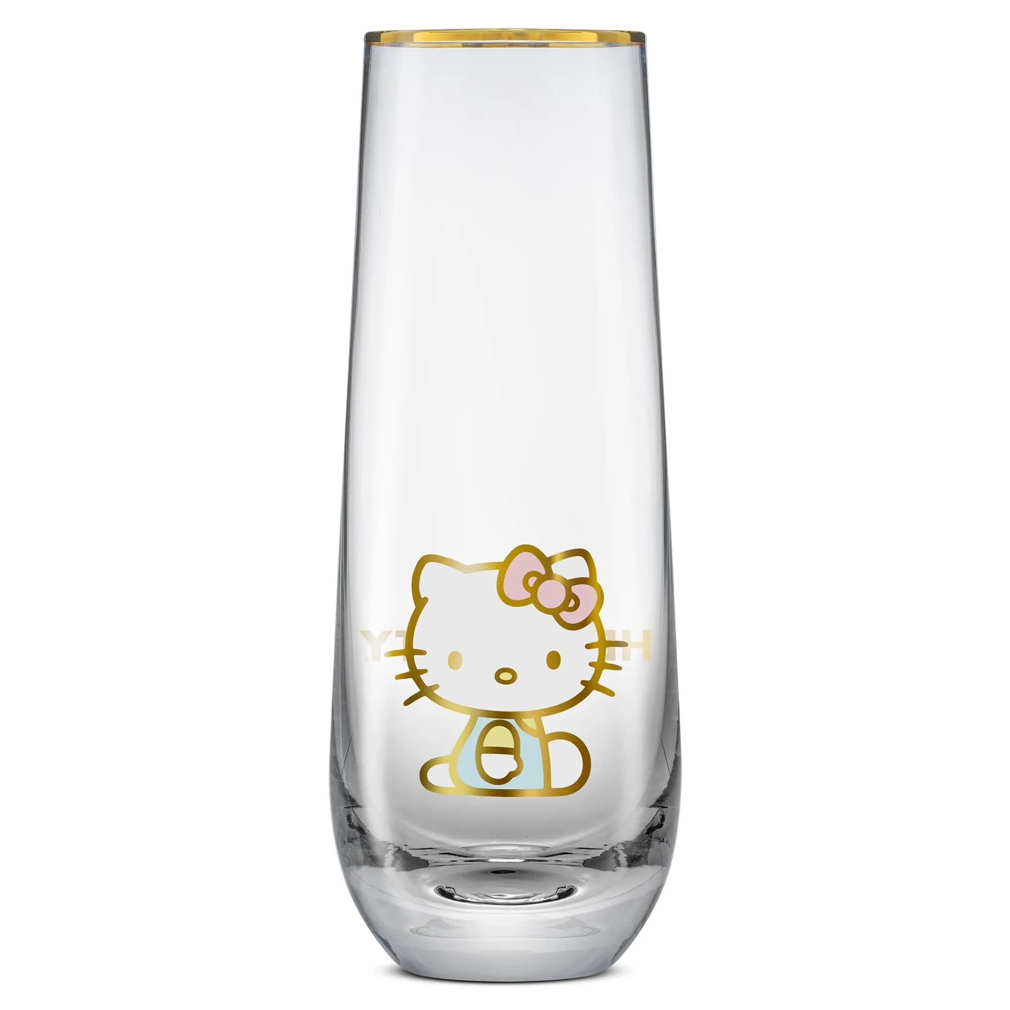 JoyJolt Hello Kitty Stay Gold Stemless Flutes (Set of 4)