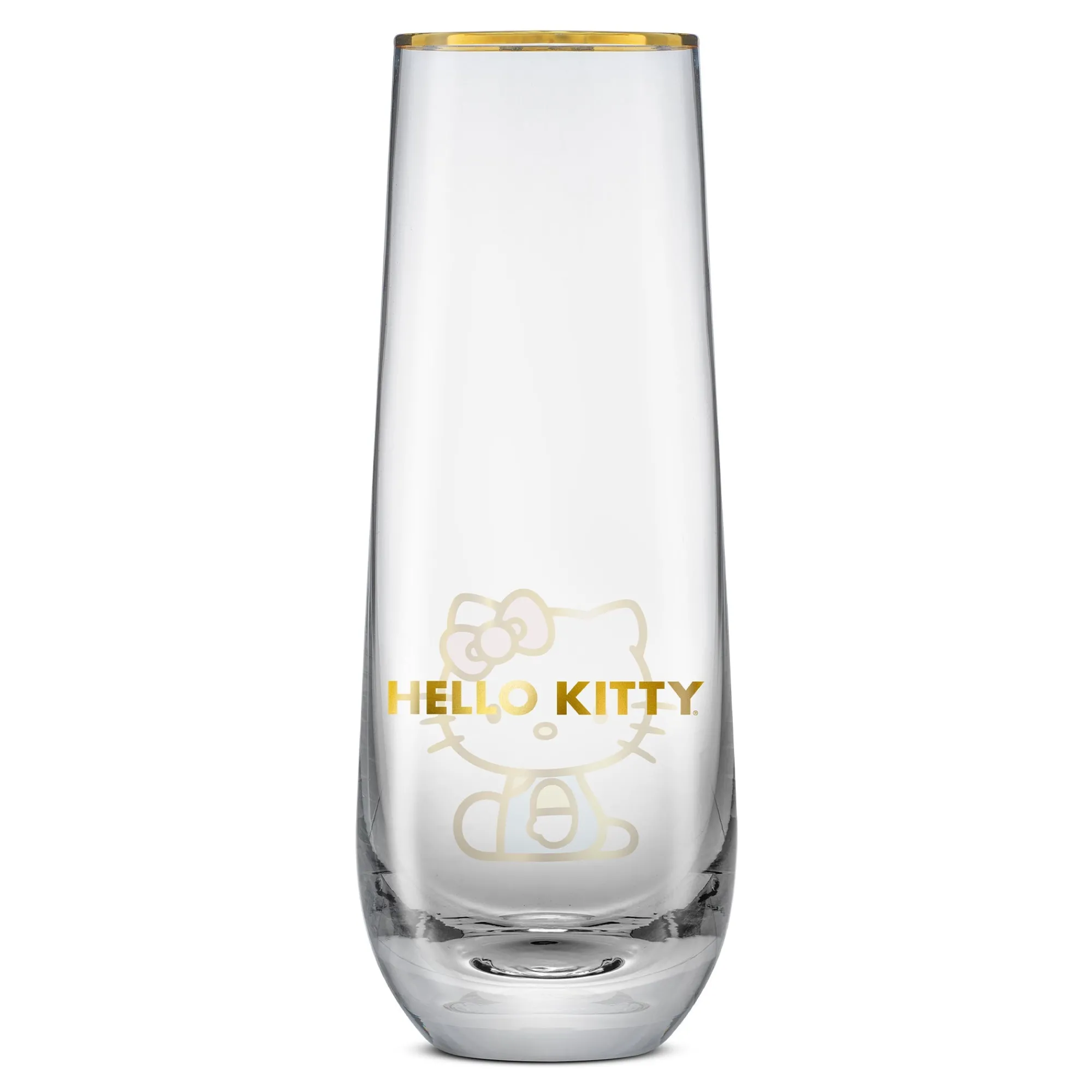 JoyJolt Hello Kitty Stay Gold Stemless Flutes (Set of 4)