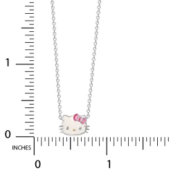 JACMEL JEWELRY INC Hello Kitty Sterling Silver Enamel Necklace