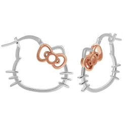 JACMEL JEWELRY INC Hello Kitty Sterling Silver Hoop Earrings