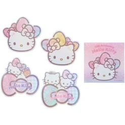 Japan Original Hello Kitty Sticker & Pouch Set 50th Anniv. (Fashionable Ribbons Series)