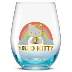 JoyJolt Hello Kitty Sweet Rainbow Stemless Glasses (Set of 4)