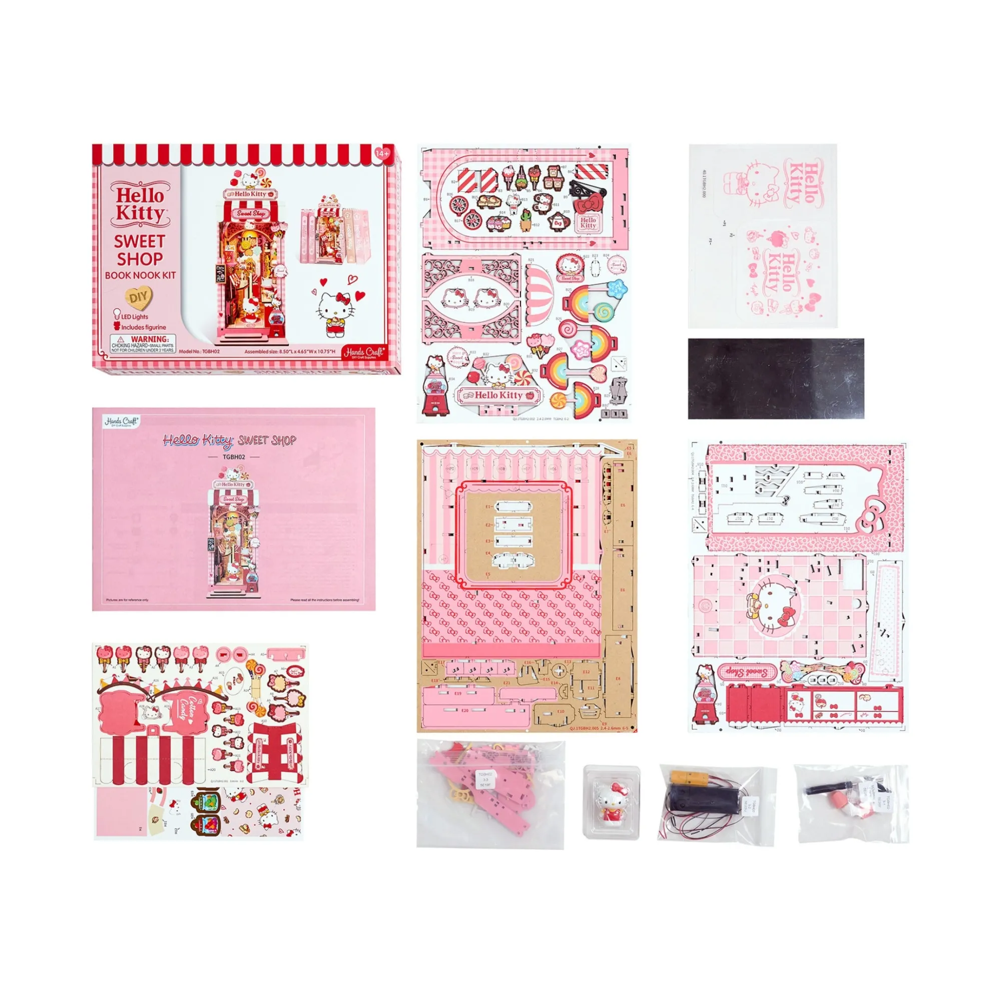 HANDS CRAFT Hello Kitty Sweet Shop DIY Book Nook Kit