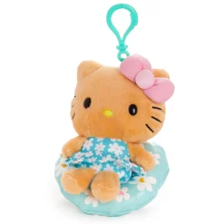 NAKAJIMA CORPORATION Hello Kitty Tanned Plush Mascot Clip (Summer Pool Series)