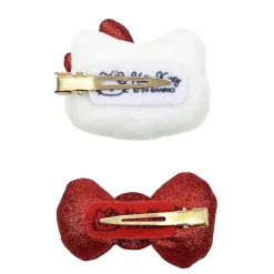 Global Original Hello Kitty 50th Anniv. Hair Clip Set (Metallic Bow Series)