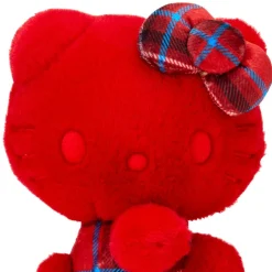 Japan Original Hello Kitty 50th Anniv. Plush Mascot (Red Tartan)