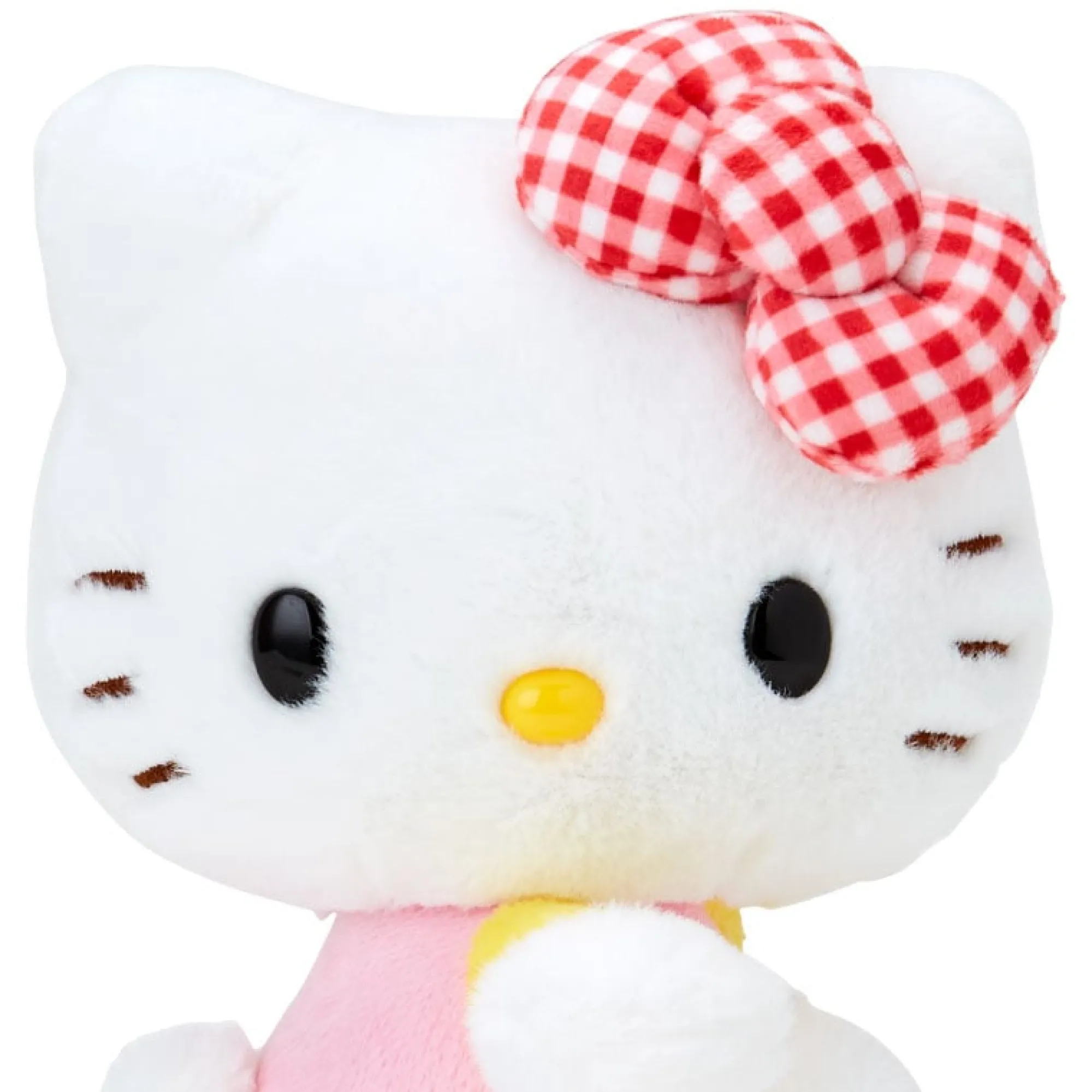 Japan Original Hello Kitty 50th Anniv. Plush Mascot (Red Gingham Bow)