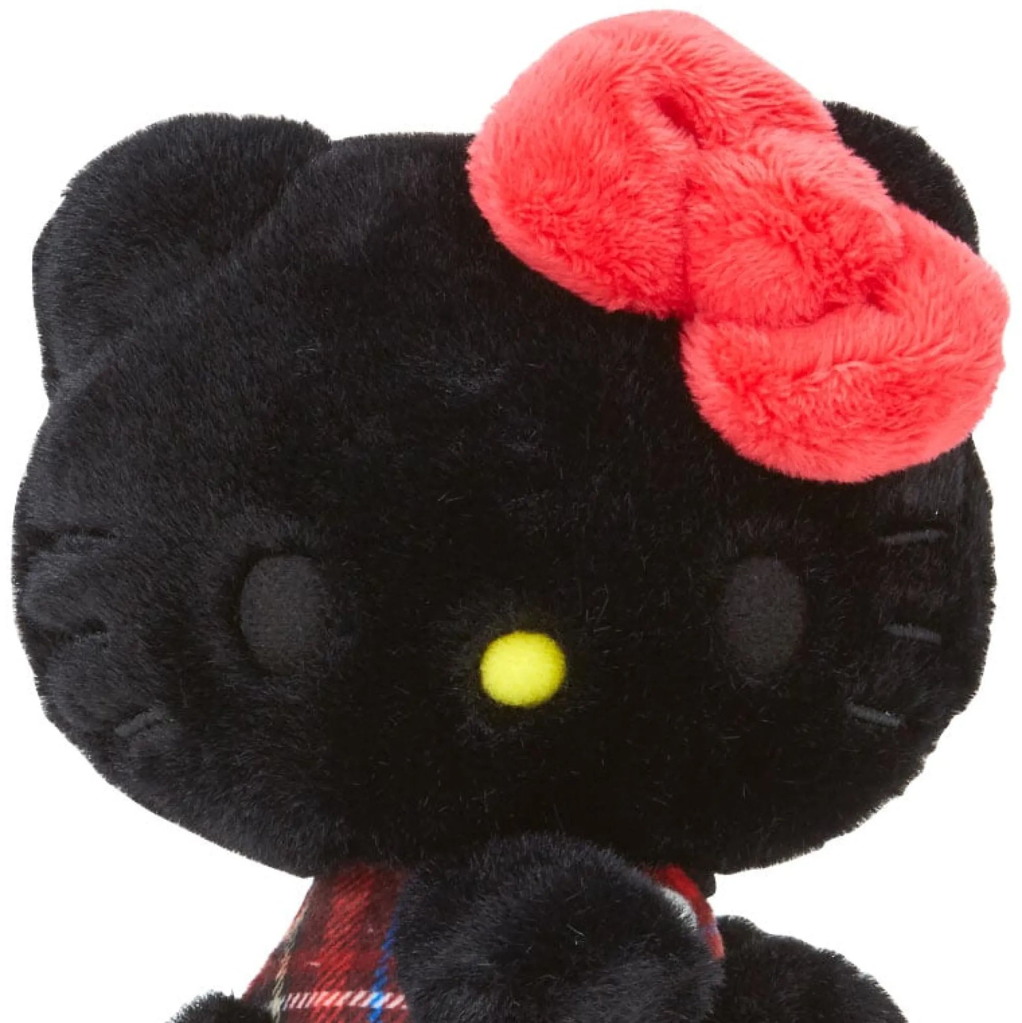 Japan Original Hello Kitty 50th Anniv. Plush Mascot (Black Tartan)