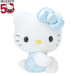 Japan Original Hello Kitty 50th Anniv. Plush Mascot (Quilted Blue)