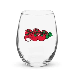 Printful Hello Kitty Tomato Glass Tumbler