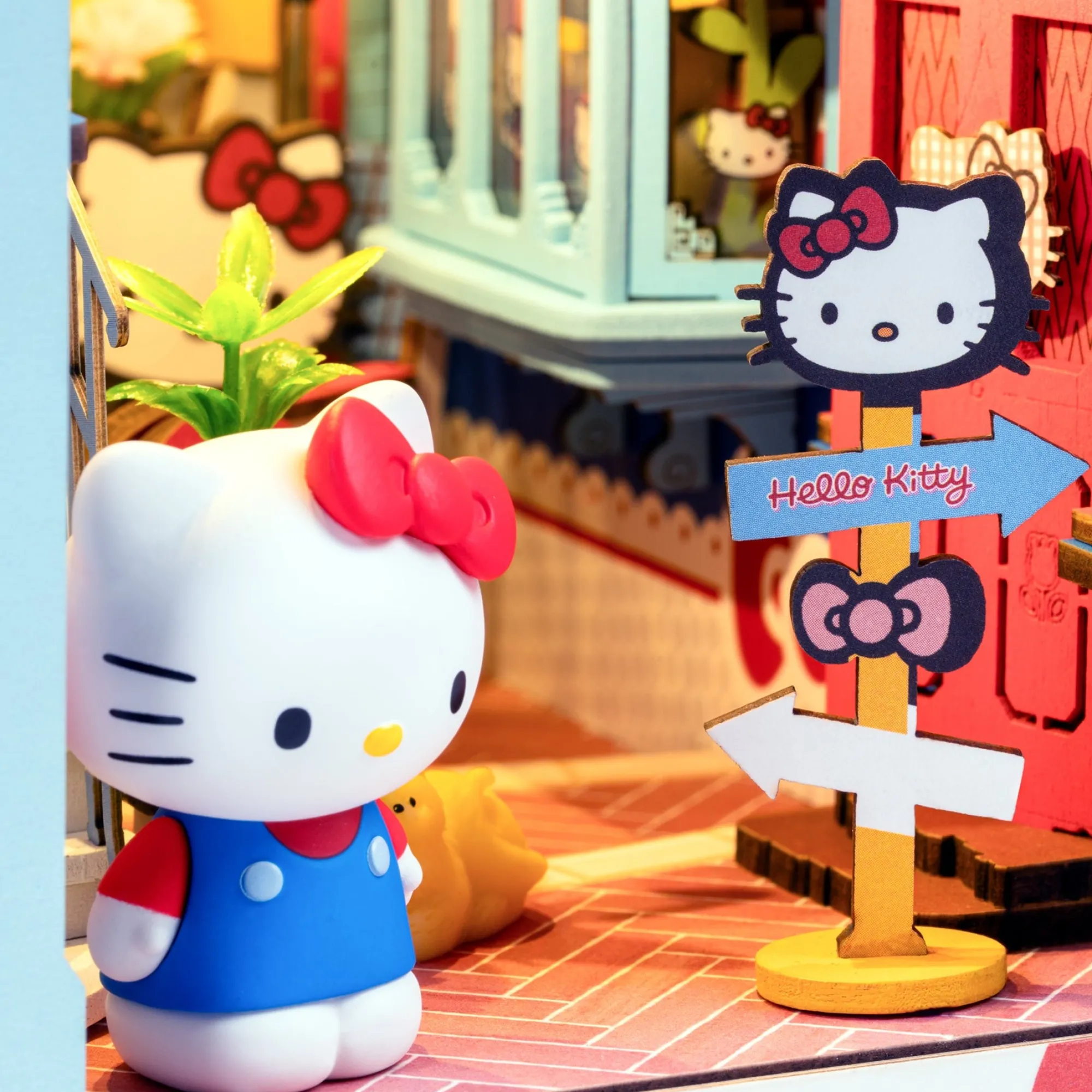 Hands Craft Hello Kitty Town Square DIY Book Nook Kit