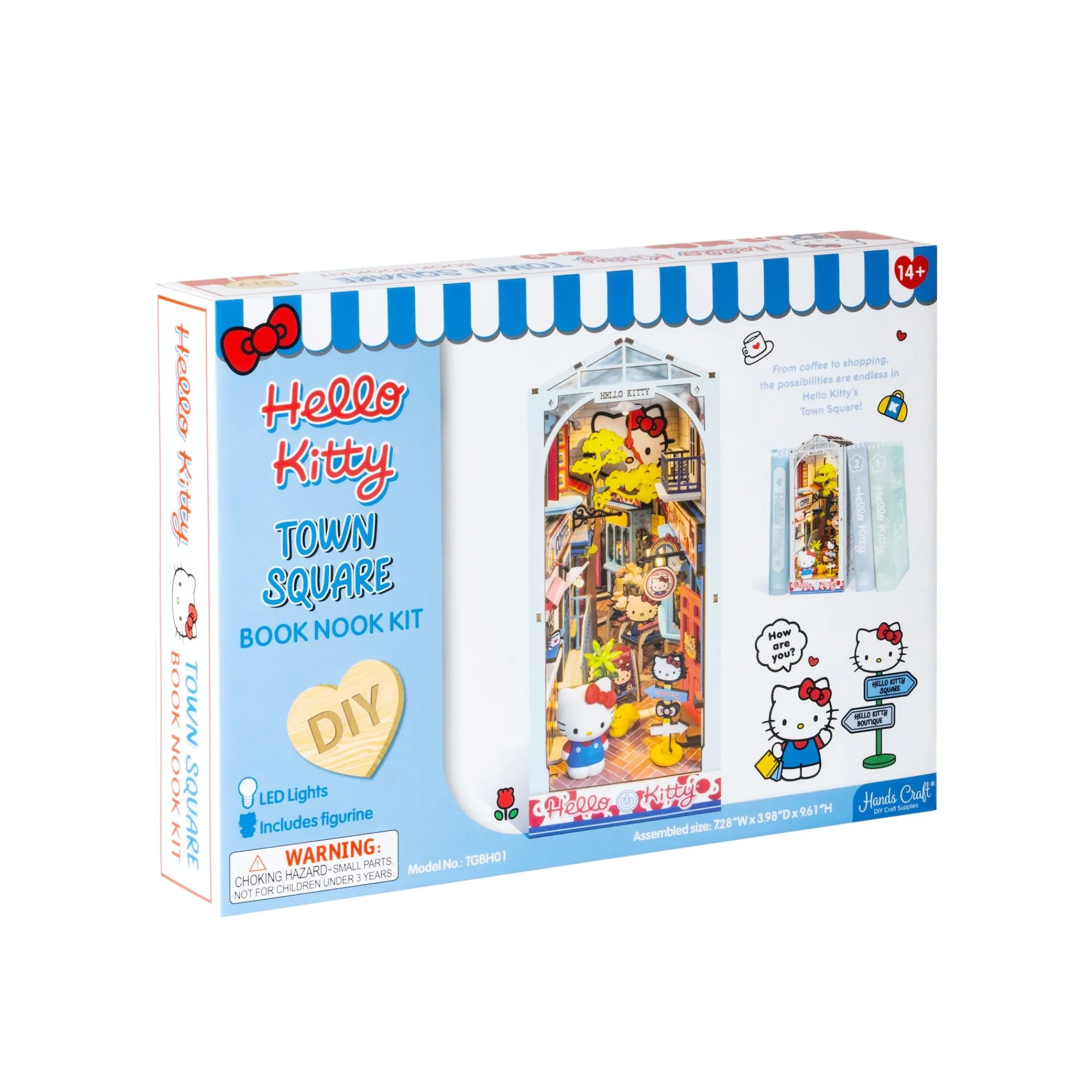 Hands Craft Hello Kitty Town Square DIY Book Nook Kit
