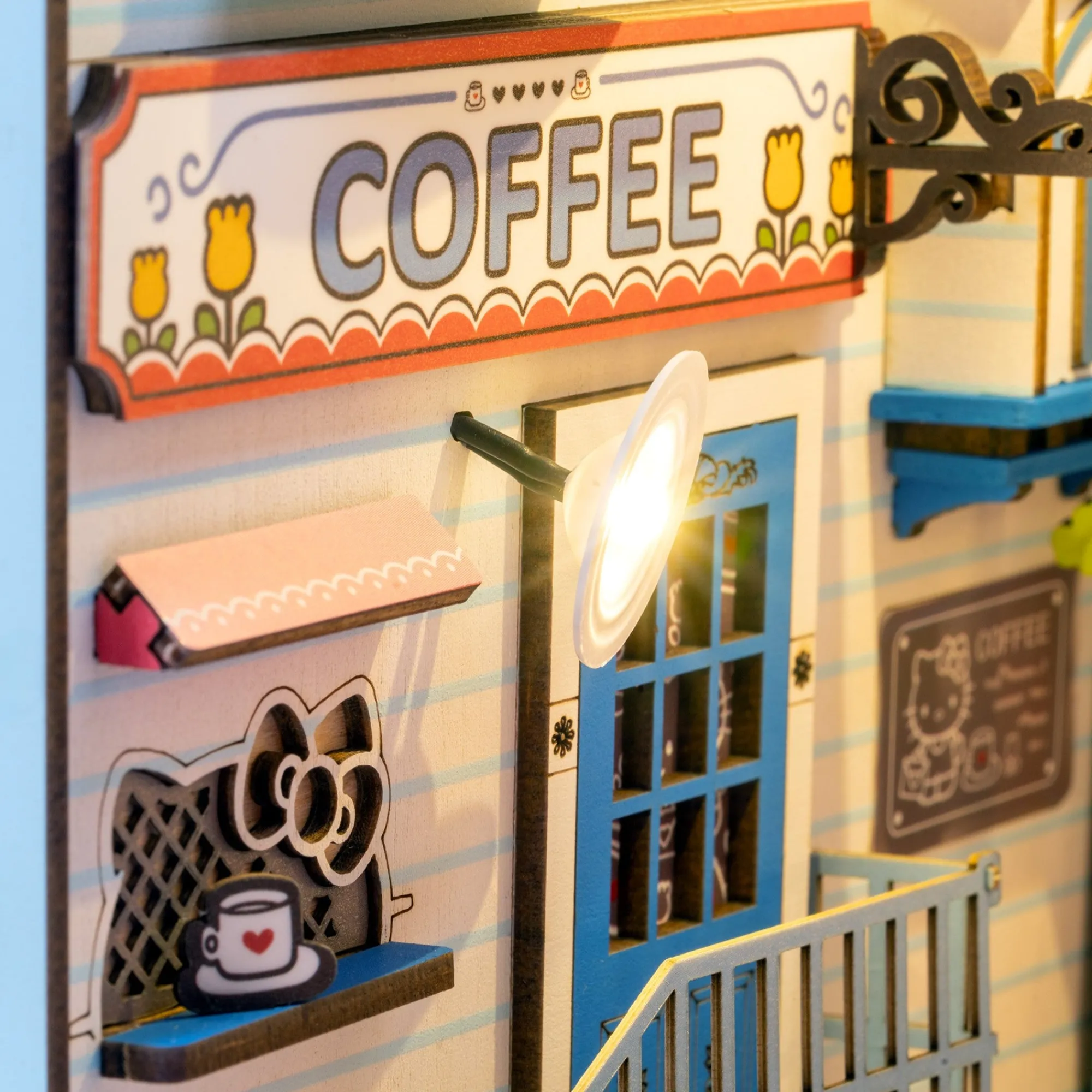 Hands Craft Hello Kitty Town Square DIY Book Nook Kit