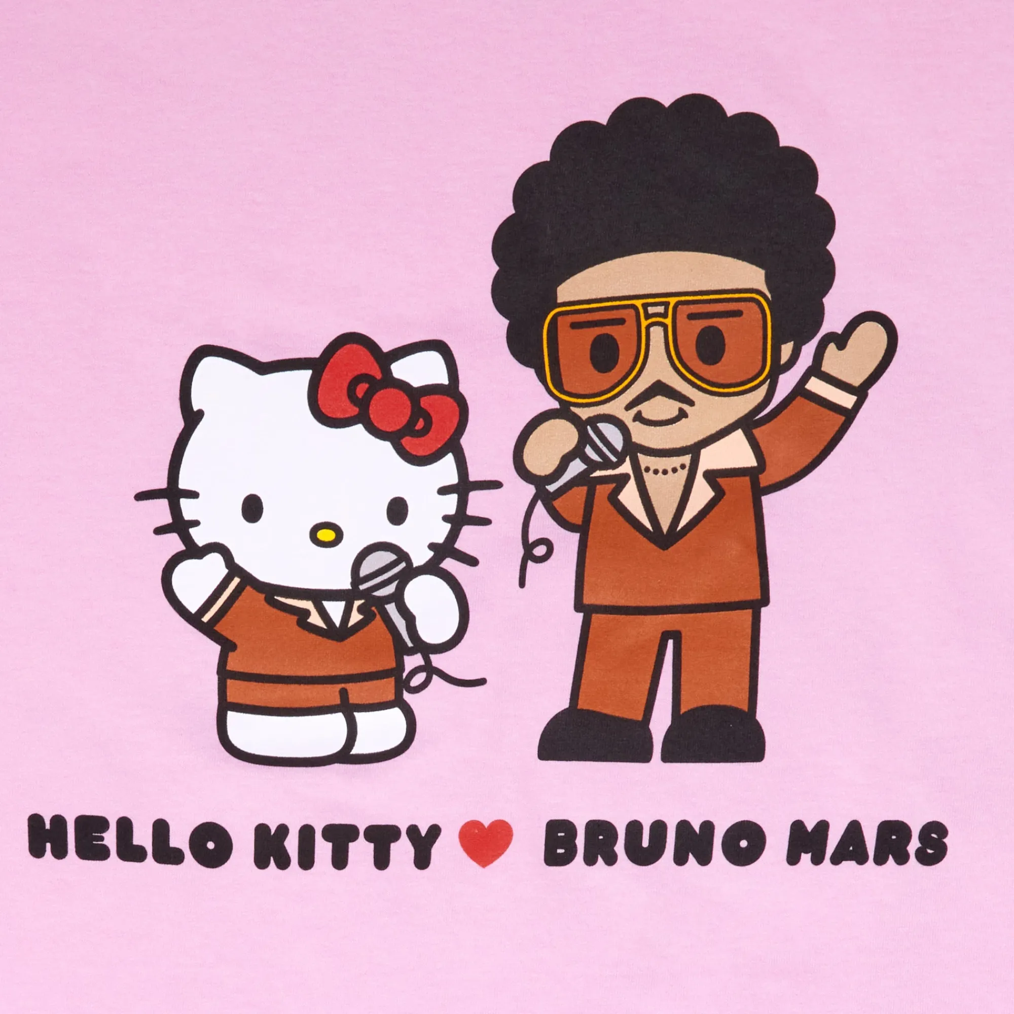 Banbury Capital Hello Kitty x Bruno Mars Mic Wave Pink Tee