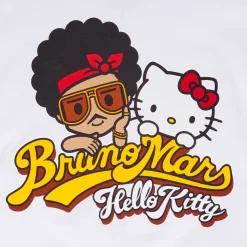 Banbury Capital Hello Kitty x Bruno Mars Logo Script White Tee