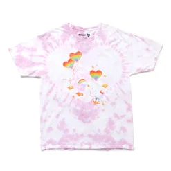 BIOWORLD Hello Kitty x Care Bears Tie-Dye Glitter Tee