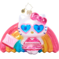 RAUCH BRANDS Hello Kitty x Christopher Radko Handmade Glass Ornament (Pool Party)