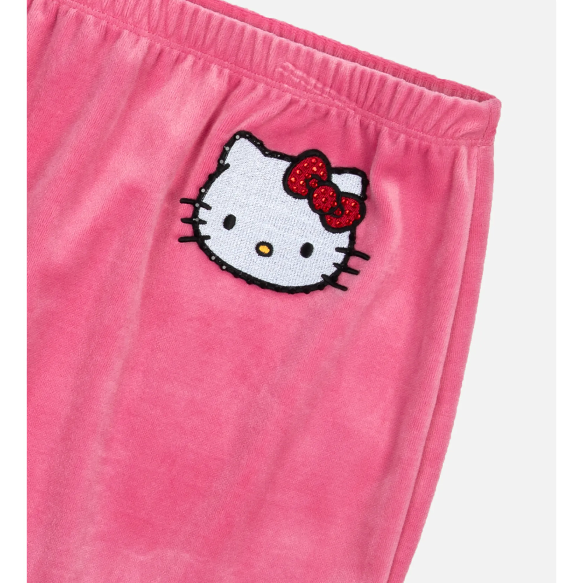 BIOWORLD Hello Kitty x Dumbgood Pink Velour Mini Skirt (50th Anniv.)