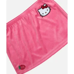 BIOWORLD Hello Kitty x Dumbgood Pink Velour Mini Skirt (50th Anniv.)