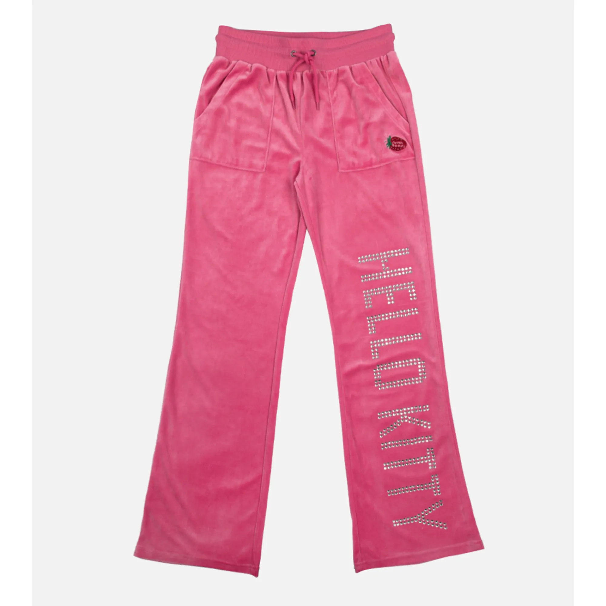 BIOWORLD Hello Kitty x Dumbgood Velour Track Pants (50th Anniv.)