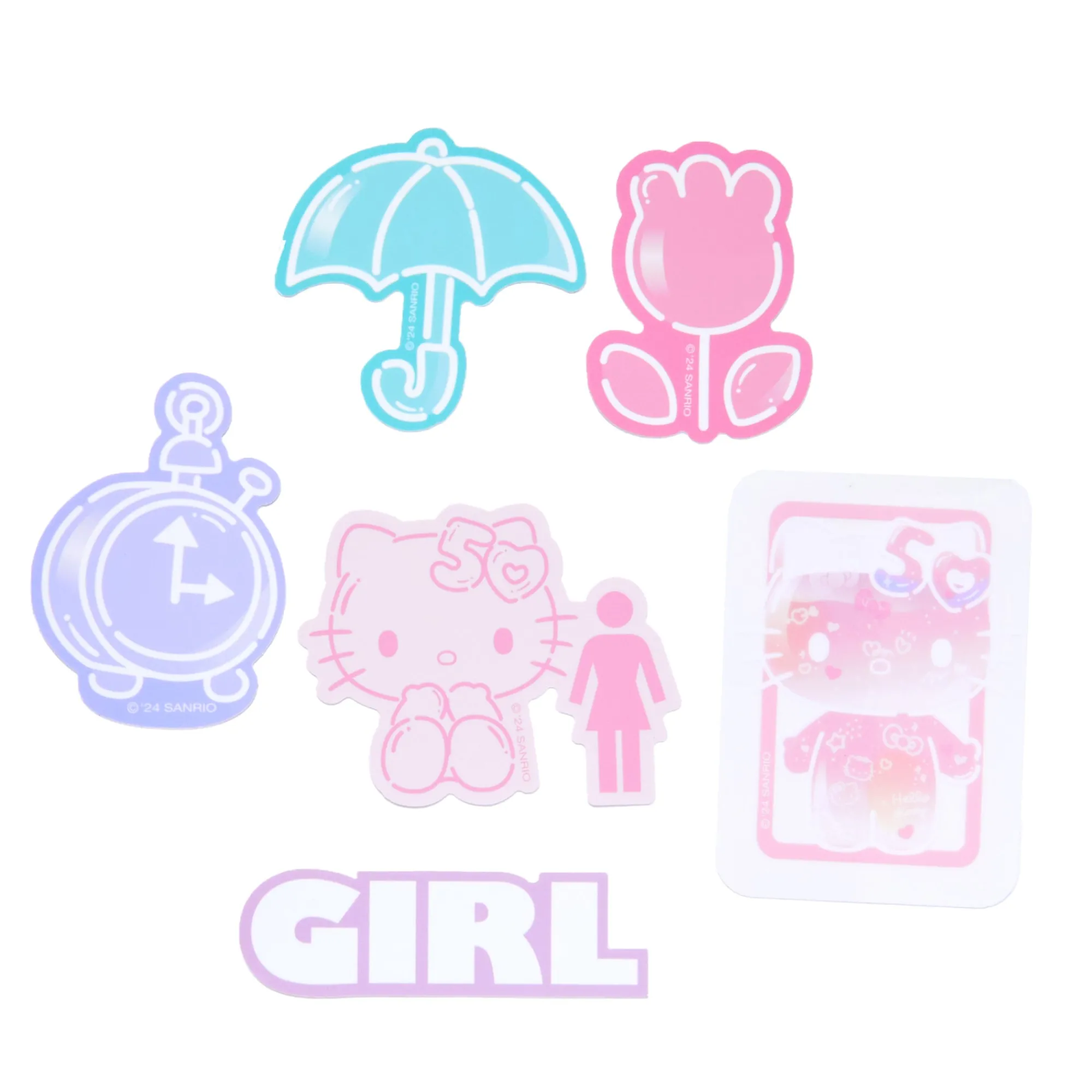 Girl Skateboards Hello Kitty x GIRL 6-pc Sticker Pack (50th Anniv.)