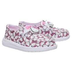 Kids Hey Dude Inc Hello Kitty x HEYDUDE Wendy All-Over Print Slip-On Shoe (Youth)