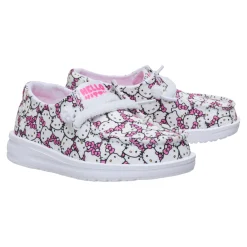 Kids Hey Dude Inc Hello Kitty x HEYDUDE Wendy All-Over Print Slip-On Shoe (Toddler)
