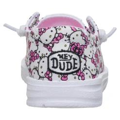 Kids Hey Dude Inc Hello Kitty x HEYDUDE Wendy All-Over Print Slip-On Shoe (Toddler)