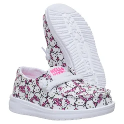 Kids Hey Dude Inc Hello Kitty x HEYDUDE Wendy All-Over Print Slip-On Shoe (Toddler)