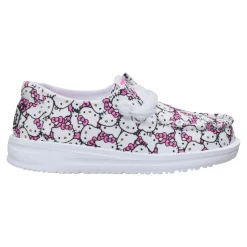 Kids Hey Dude Inc Hello Kitty x HEYDUDE Wendy All-Over Print Slip-On Shoe (Toddler)