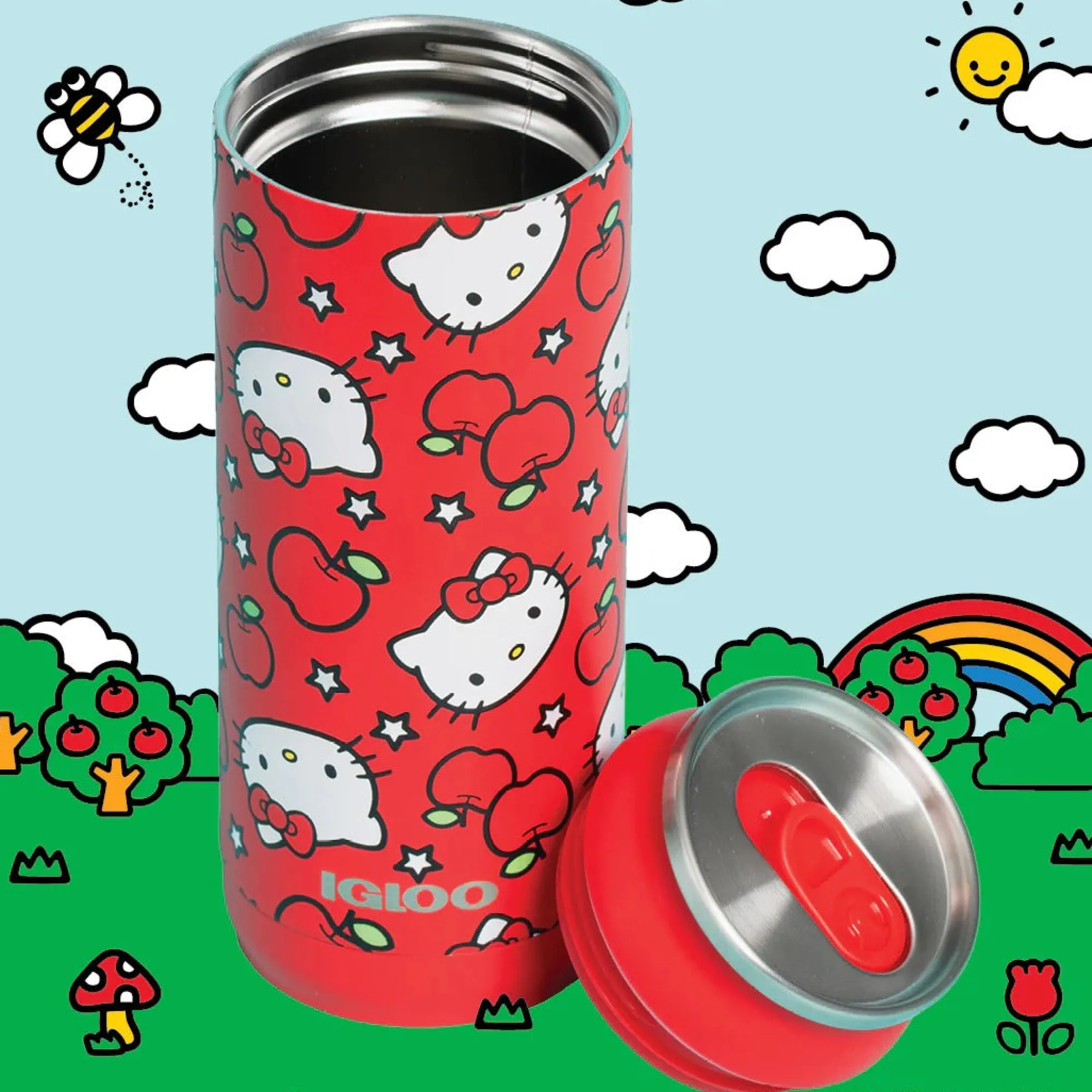 Igloo Products Corp Hello Kitty x Igloo Apples 16oz Stainless Steel Can